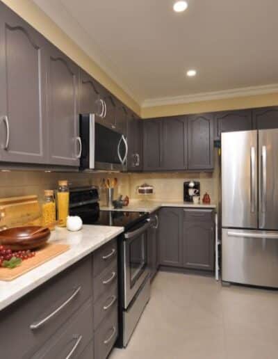 Renovated kitchen by Gilbert Lutes, Total Home. Design by Cindy Lutes, Total Home